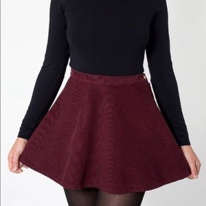 American apparel jeans skirt in red/burgundy